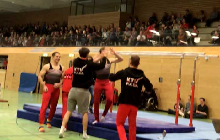 Die Mannschaft der KTV Fulda beim Jubel